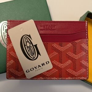 Goyard Burgundy and Red Card Holder
